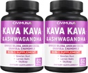 Kava kapsulas ar Kava, Ginkgo, Ashwagandha un vairāk - 120 kapsulas 4 mēnešu piegādes (2. iepakojums)