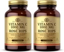 Solgar C vitamīns 1000 mg ar Rose HIPS - 100 tabletes, iepakojumā 2 - Antioksidants un imūns atbalsts - ne-GMO, vegans, bez lipekļa, bez piena, košera - 200 Kopējais serviss