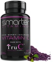 Viedāks jēls Viss pārtikas produkts Vitamīns C no oglēm, Premium antioksidanti, bioflavonoīdi un polifenoli, 60 Vegan kapsulas