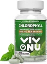 800 mg hlorofila kapsulas - Dabīgas hlorofila kapsulas sievietēm un vīriešiem - Drošas un kvalitatīvas hlorofila piedevas enerģijai, imunitātei, ādas atbalstam + iekšējais dezodorants (60 kapsulas/1 pudele)