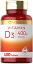D3 vitamīns 400iu (10mcg) 400 tabletes