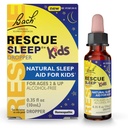 Bahs RESKUE SLEEP KIDS Dropper 10ml, Dabīgs Miega un stresa atvieglošanas līdzeklis, Homeopātiskā ziedu esence, bez melatonīna, cukura un glutēna, Kid-Friendly, nealkohola formula