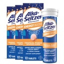 Alka-Seltzer Energy Boost: Kofeīns & Guarana, B Vitamīni, atbalsta garīgo modrību un fizisko enerģiju, Dienas enerģijas papildinājums, Izdeguma tabletes, bezcukura, gaismas Tropu Punch Flavor, 30ct