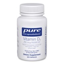 Tīra iekapsulācija D3 vitamīns 250 μg (10 000 SV) - Papildinājums balsta kaulu, locītavu, krūts, sirds, resnās zarnas un imūnās sistēmas veselībai - ar Premium vitamīnu D - 120 kapsulas
