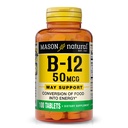 B12 50 μg vitamīns ar kalciju, 100 dienu iepakojums, uztura bagātinātājs, kas atbalsta dabas enerģijas līmeni, 100 tabletes (1. iepakojums)