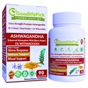 Premium Ashwagandha kapsulas ar melnajiem pipariem. Spēcīgi 5% Ashwagandha pulvera un 20:1 ekstrakts 90 ct Dabīgs NonGMO NO rīsu pulveris NO Filera