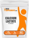 BulkSupplements.com Kalcija laktāta pulveris - kalcija piedevas pulveris, pārtikas produktu kategorija - tīrs un bez glutēna, 1,5 g uz pakalpojumu, 1kg (2,2 mārciņas) (1. iepakojums)
