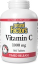 Dabas faktori, vitamīns C 1000 mg, Laika atbrīvot Antioksidants Atbalsts imūnās un kaulu veselību