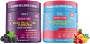 Keto Vitals BlackBerry Bandle ar augļu pūderi - 2 iepakojumi Bandle Keto Elektrolīti Pulveris - Keto-Draudzīgi Elektrolīti ar kāliju, magniju, nātriju, kalciju - melnsBerry & Fruit Punch