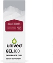 Unived Gel 100 - Vegan Energy Gel izturības sportistiem Runners & Cyclists - 100kcal - Black Cherry - iepakojumā 6