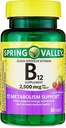 Jogi B12 vitamīns Quick-Dissolve tabletes Uztura bagātinātāji, 2500 Mcg, Ķiršu Flavor,1 tabletes dienā 60 Skaits
