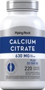 Klinšu kalciju saturošs citrāts ar vitamīnu D3, 630 mg, 220 Caplets , papildinājums sievietēm un vīriešiem, veģetārs, bez GMO, bez lipekļa