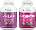 Purely Holistic Olive Leaf Extract 750mg + Resveratrol Complex 1450mg - 300 Vegan kapsulas - izgatavotas ASV