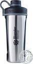BlenderBottle Radian Shaker Cup Izolēta nerūsējošā tērauda ūdens pudele ar Wire Whisk, 26-Ounce, dabīga/melna
