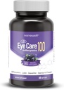 NANOWELL EyeCare Antocianīni 100 - Acu veselības papildinājums ar melleņu, zeaksantīna, luteīna, antocianīnu, vitamīns A, E, selēns un varš - 60 Softgels, 60 dienu piegādes