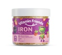 Vitamīni draugu - Vegan Multivitamīnu un dzelzs bērniem - ikdienas uztura atbalsts Gumijas w/ferrous Fumarate B-Complex, C vitamīns, cinks, biotīns - ķermeņa funkcija un anēmija - zemeņu, (60 dienu piegādes)