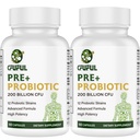 Probiotikas sievietēm un vīriešiem - 200 miljardi KVV 12 celmi Probiotikas gremošanas imūnās un zarnu veselību, ar Organic Prebiotic Shelf Stabils Probiotikas papildinājums uzpūšanai 120 kapsulas