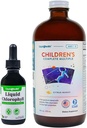 LIQUIDHEALTH Šķidrā hlorofila pilieni un bērnu pilnīga multivitamīnu barbe bērniem - iekšējais dezodorators, slikta elpa, samazināta ķermeņa odora, imūnās sistēmas atbalsts - ražots ASV, ne-GMO