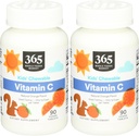 365 vesels pārtikas tirgus, bērni essentials košļājams vitamīns C, 90 skaits (2. iepakojums)