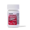Major Ferosul - dzelzs sulfāts 325 mg tabletes ar 65 mg dzelzs-dzelzs piedevas sievietēm, vīriešiem - sarkanas - 100 tabletes - iepakojumā pa 1