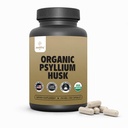 Organic Psyllium Husk Capsules 750 mg, Natural Fiber Papildinājums Gut Health * - alternatīva Psyllium Husk Pulveris, Zealthy Life, 250 kapsulas