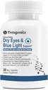 Trexgenics Sausās acis un zilā gaisma Vienreiz dienā Veģetārs Formula ar luteīnu 10mg, Zeaxanthin 2mg, Melleņu, Ginkgo, Pine Bark, vitamīns C, Cinka & vitamīns A (30 Veg kapsulas)