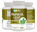 Papaya Leaf ekstrakta kapsulas (tabletes) - 500 mg 240 tabletes, atbalsts Trombocītu immunitāte un Gremošana - 60 dienu piegādes