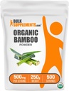 BulkSupplements.com Organic Bamboo Powder - Silica bagātinātāji, Bamboo Papildinājums - bez lipekļa, 500mg per Serving, 250g (8.8 oz) (iepakojums no 1)