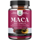 Organic Maca Root Kapsulas sievietēm - spēcīgs augu papildinājums ar sievietēm, uzlabojot Blend of Red Yellow & Black Maca Root - Non-GMO Sertificēts Vegan un lipekļa-free bez mākslīgās krāsas - 60ct