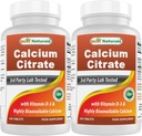 Labākā dabas Kalcija citrāts ar vitamīnu D-3 240 tabletes (240 Skaits (2. iepakojums))
