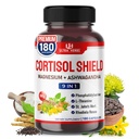 CORTISOL vairogs 9-in-1 -magnijs + ašvaganda ar fosfatidilserīnu, L-teanīnu, asinszāli, Rhodiola Rosea - relaksācijas atbalsts, hormonu līdzsvars - ASV Ražots (180 grāfs (1. iepakojums))