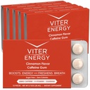 Caffeinated Gum 60mg Kofeīns, B Vitamīni, Guarana, bez cukura. (Kanēlis, 12 gab., 6 iepakojumi)