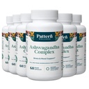 Pattern Wellness Ashwagandha Complex for Men & Women - KSM-66 & Black Pepper Extract - Viss ķermenis un sirds veselība - Atbalsts Stress un garastāvoklis - Ne-GMO - 360 Vegan kapsulas