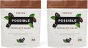 Olbaltumvielu pulveris Šokolāde Cacao - 20g vegānu, augu bāzes olbaltumvielu maisījums - ne-GMO, ne-GMO, bez lipekļa - 3,5g BCAAs - 9 Essential aminoskābes - 30 dienu piegādes - 2 Bag, 30 Servējumi