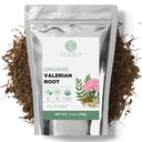 Elanen Naturals Organic Valerian Root 4 oz. (113g), USDA Certified Organic Valerian Root Herb Tea, Te De Valeriana Para Dormir, Valarian Officinalis Visa Loose Leaf, Cut & Sifted