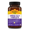 Omega 3- 6- 9 Pilns papildinājums - 1,534 mg Omega taukskābes - atbalsta sirds un asinsvadu, smadzeņu, ādas un imūnās sistēmas veselību - Sertificēts bez lipekļa, ne- GMO - 90 Softgels