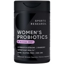 Sports Research® Sieviešu probiotikas ar prebiotikām, 65 miljardi KVV - Vegan kapsulas Gut Veselība un Gremošanas Atbalsts, Probiotikas sievietēm ar Dzērveņu - Non-GMO Verified & Gluten Free - 30 Count