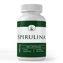 PURA ORIĢINĀLIE SASTĀVDAĻI Spirulīna (100 kapsulas), kas bagātas ar Phycocianin, Pure