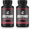 (2 Pack) Erecpower kapsulas, Erecpower tabletes vīriešiem, Erecpower vīrieša veiktspējas papildinājums, uzlabota formula, lai atbalstītu vīriešu aktīvo dzīvesveidu, Erec Power Pastillas Atsauksmes (120 kapsulas)
