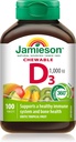 Jamieson Laboratories 1 000 LU Natural Tropical Flavor Košļājams vitamīns, 100 Skaits