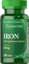Puritans Pride Iron Ferrous Sulfate 65 Mg Tablets, 100 Skaits