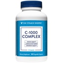 Vitamīnu veikals C-1000 komplekss 1 000MG, antioksidants, kas atbalsta imūno un sirds un asinsvadu veselību (300 kapsulas)