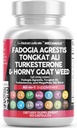Tīrs Nutraceuticals Fadogia Agrestis Tongkat Ali Turkesterone Papildinājums ar Horny Kaza Weed, Saw Palmetto, Maca Root, Sibīrijas žeņšeņs, Tribulus Terrestris, Grieķu, Wild Yam - 60 Count