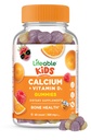 Dzīvotspējīgi bērni Kalcija Gumijas ar vitamīnu D3 - 500 mg Kalcijs ar vitamīnu D3 1000 SV -- Great Tasting kalcija papildinājums bērniem -- kaulu veselību un zobu augšanu - 60 Gumijas