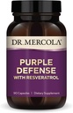 Dr. Mercola Purple Defense - augstas iedarbības antioksidantu atbalsts - ar vīnogu sēklu un ādas ekstraktu - atbalsts Sirds un asinsvadu un smadzeņu veselība - 90 kapsulas