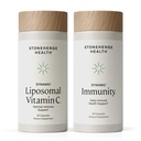 Stonehenge veselība Dinamisks liposomālais vitamīns C + Dinamisks imunitātes bariņš Papildinājumi, lai atbalstītu imūno sistēmu, kolagēna sintēzi un smadzeņu veselību