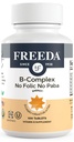 Freeda B vitamīna komplekss No Folic No PABA - Super B komplekss Košera vitamīnu papildinājums ar B1 vitamīnu B2 vitamīns B5 vitamīns B6 vitamīns B12 - Vit B komplekss B sievietēm un vīriešiem (100 Ct)