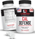 Kaulu konstruktora papildinājums - Cal Defense Kaulu stipruma kalcija piedevas sievietēm un vīriešiem - ar kalciju ar vitamīnu D, C, K, magnijs, Bromelain, & Ipriflavone spēcīgākiem kauliem 90 kalcija tabletes