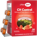 Maxi Veselība - Holesterīna Gumijas ar 1200mg augu steolu un stanolu - Kosher Gluten Free Healthy Holesterīna bagātinātāji 60 s