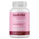 BESTVITE L-triptofāns 500mg ar B3 un B6 (120 Veģetārās kapsulas) – bez pildījumiem – bez stearātiem